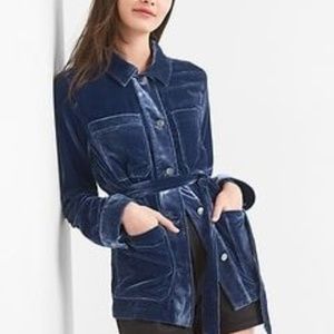 GAP Belted velvet utility jacket size small